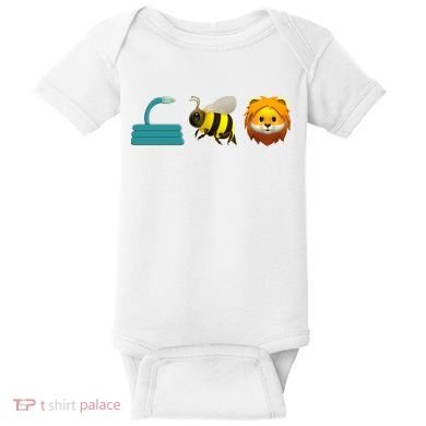 Hose Bee Lion Emoji Baby Bodysuit