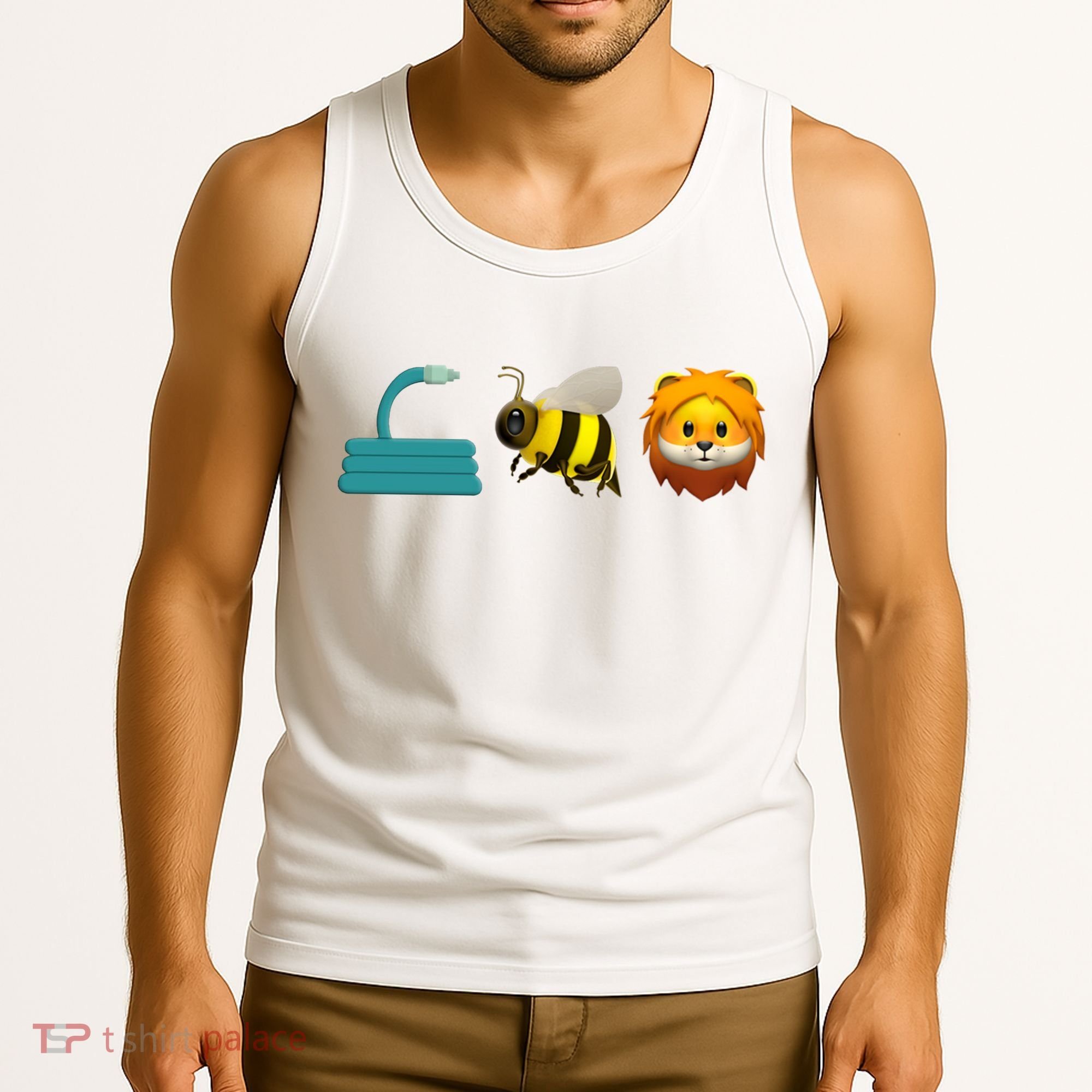 Hose Bee Lion Emoji Tank Top