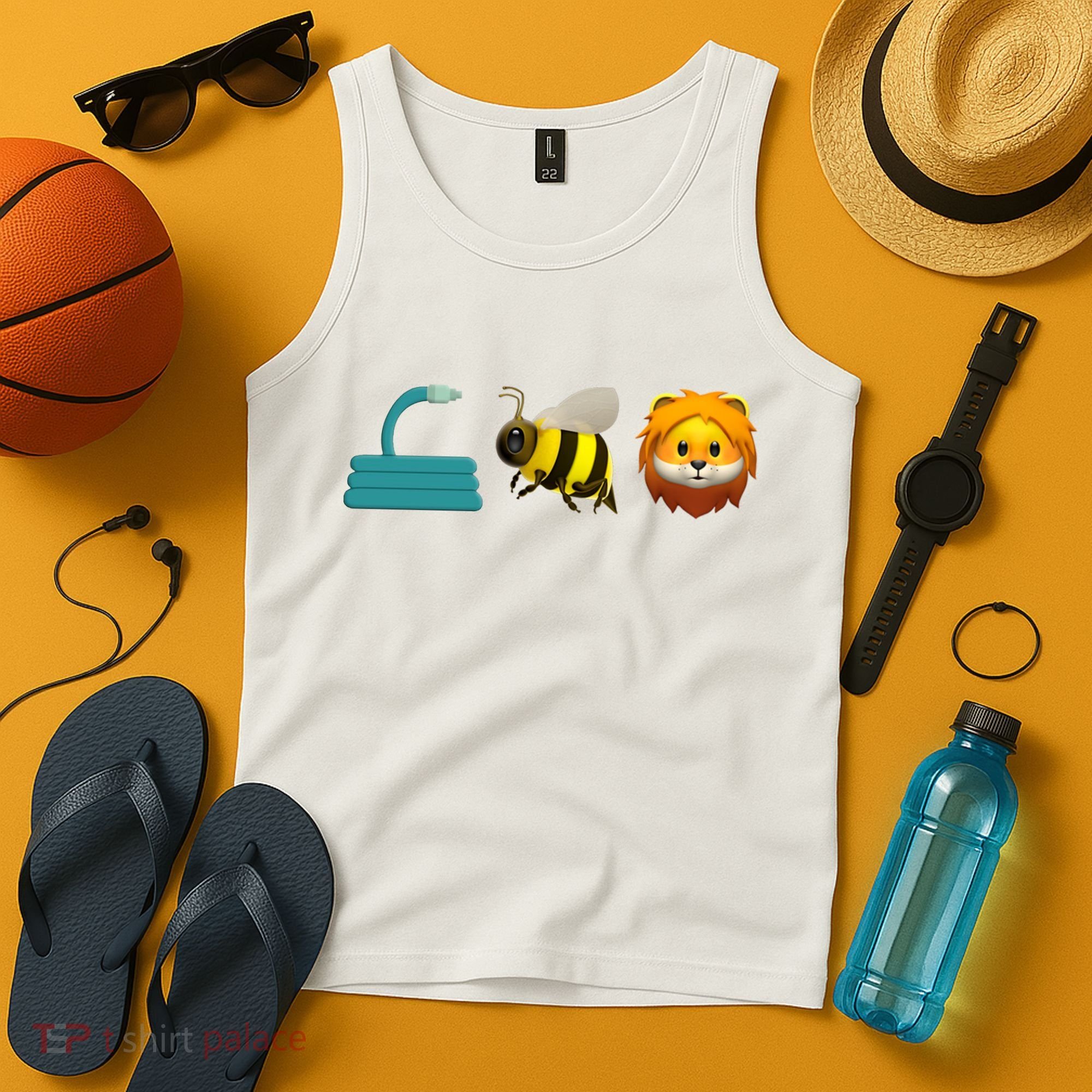 Hose Bee Lion Emoji Tank Top