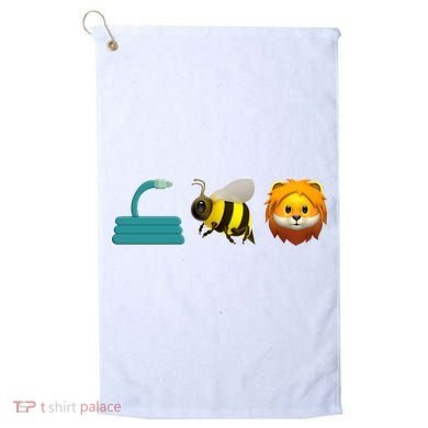 Hose Bee Lion Emoji Golf Towel