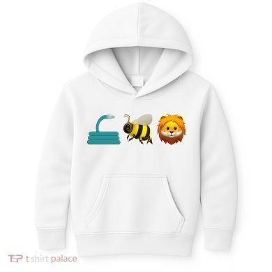 Hose Bee Lion Emoji Kids Hoodie