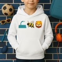 Hose Bee Lion Emoji Kids Hoodie thumb 2