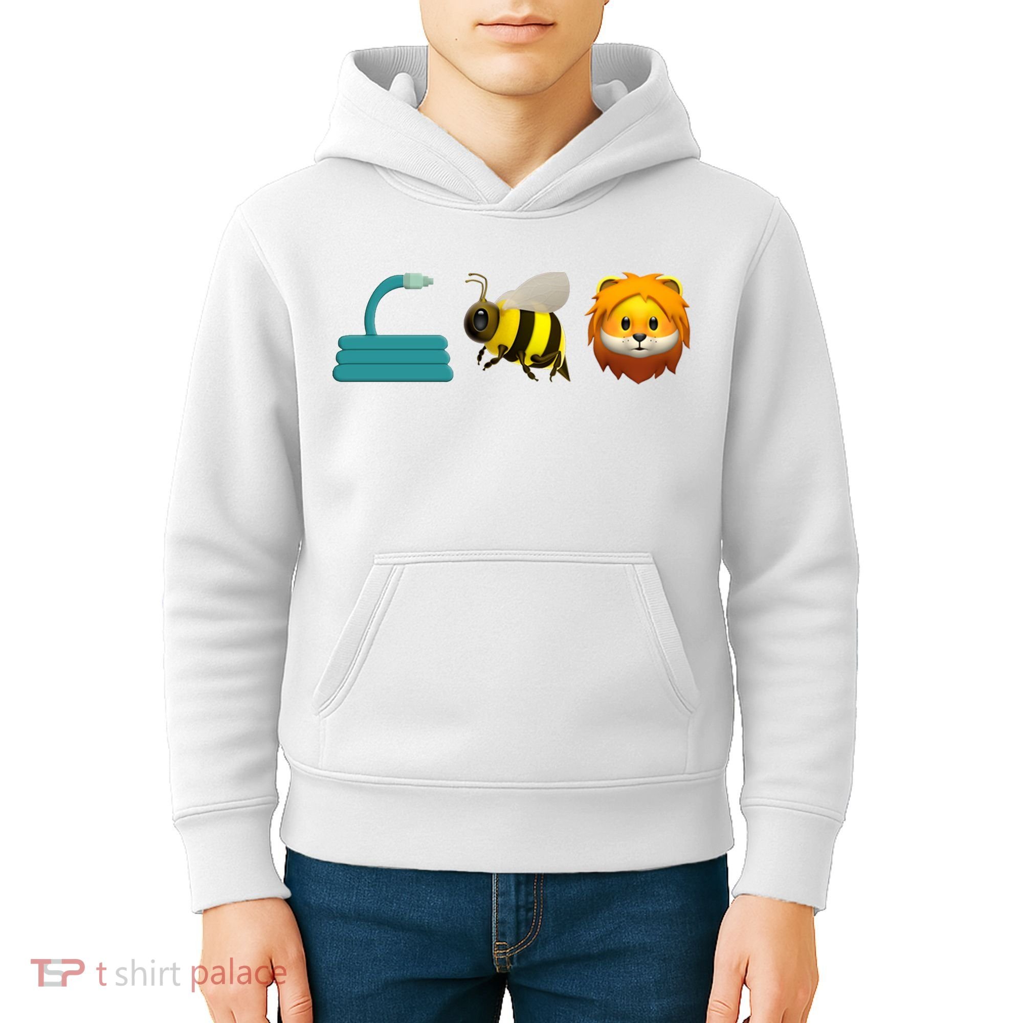 Hose Bee Lion Emoji Kids Hoodie