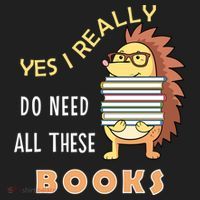 Hedgehog Book Lovers Funny Reading Books Library Literacy Cool Gift Women's Sweatshirt thumb 2