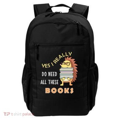 Hedgehog Book Lovers Funny Reading Books Library Literacy Cool Gift Backpack
