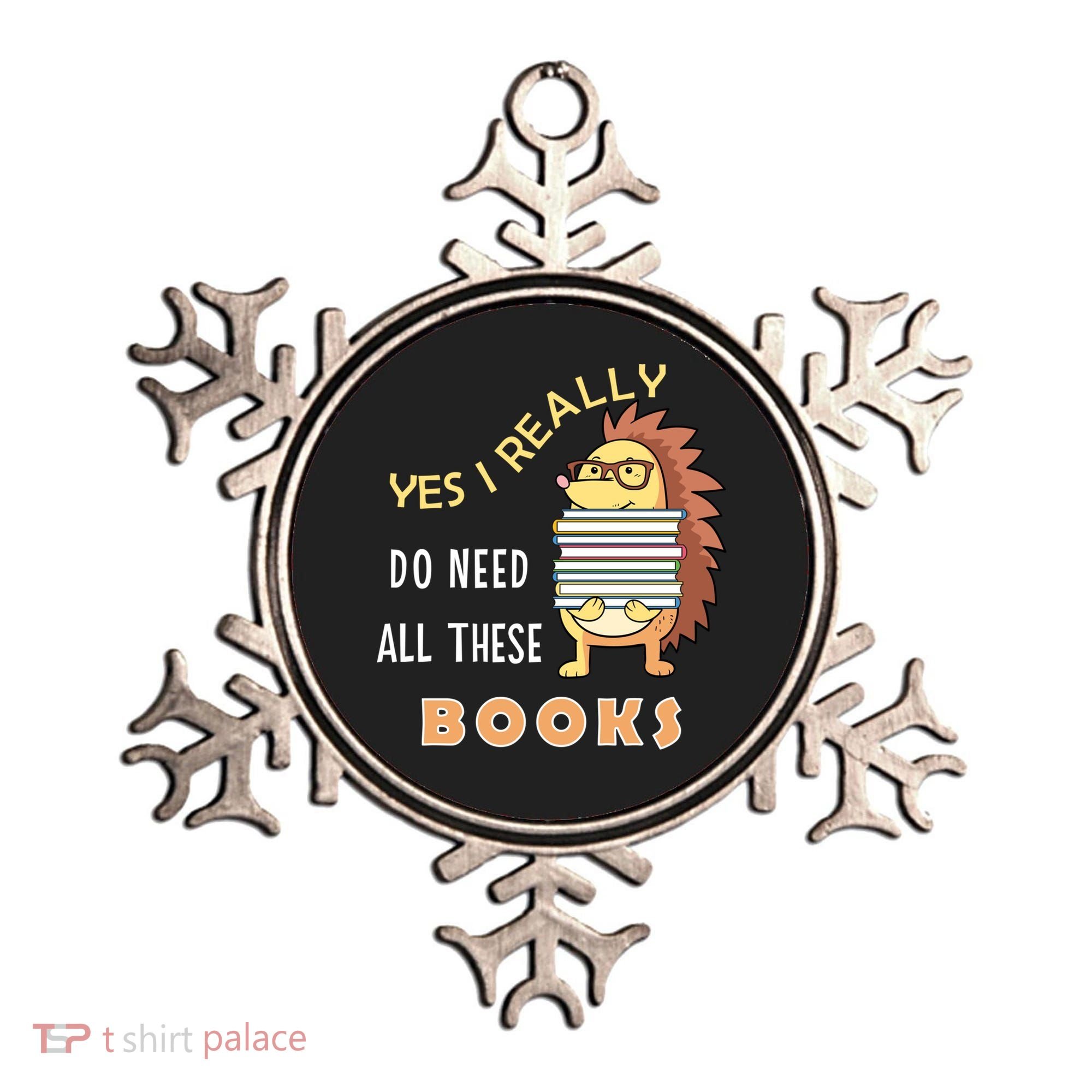 Hedgehog Book Lovers Funny Reading Books Library Literacy Cool Gift Ornament