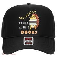 Hedgehog Book Lovers Funny Reading Books Library Literacy Cool Gift Hat thumb 0