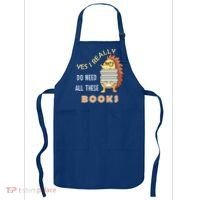 Hedgehog Book Lovers Funny Reading Books Library Literacy Cool Gift Apron thumb 0