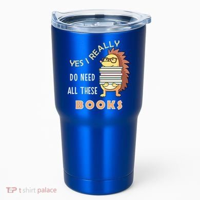 Hedgehog Book Lovers Funny Reading Books Library Literacy Cool Gift Tumbler