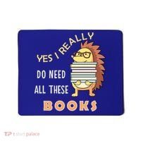 Hedgehog Book Lovers Funny Reading Books Library Literacy Cool Gift Mousepad thumb 0