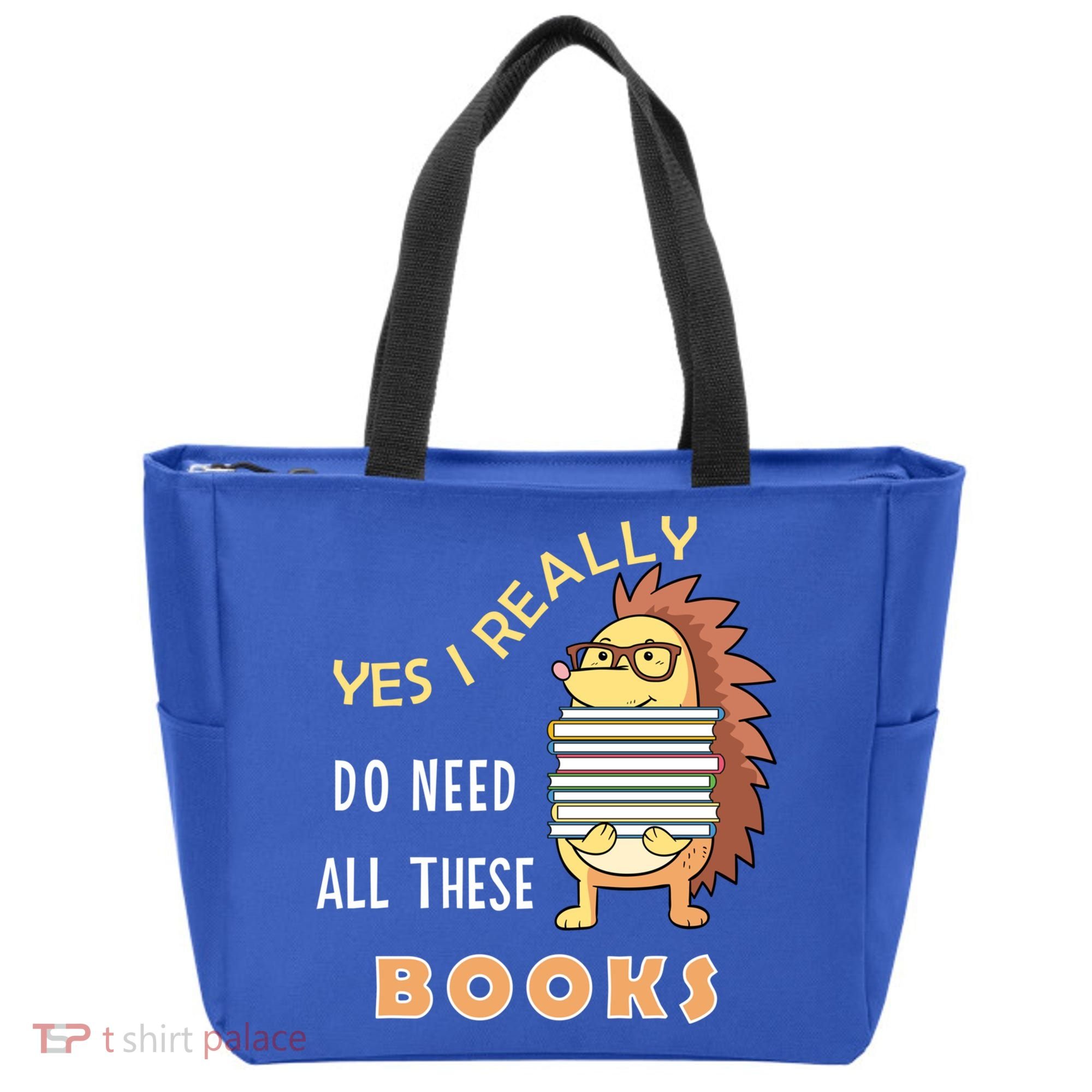 Hedgehog Book Lovers Funny Reading Books Library Literacy Cool Gift Tote Bag