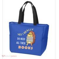 Hedgehog Book Lovers Funny Reading Books Library Literacy Cool Gift Tote Bag thumb 3