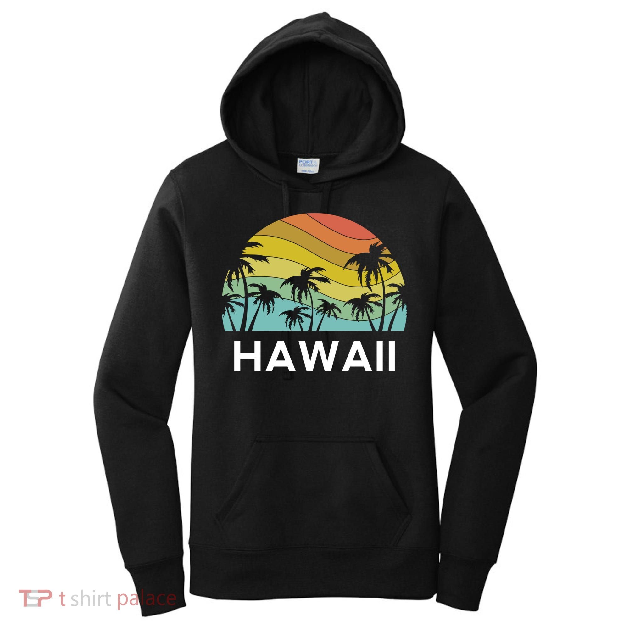 Hawaii Beach Maui Retro Hawaiian Surf Big Island Party Aloha Gift Women's Hoodie