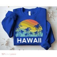 Hawaii Beach Maui Retro Hawaiian Surf Big Island Party Aloha Gift Sweatshirt thumb 2
