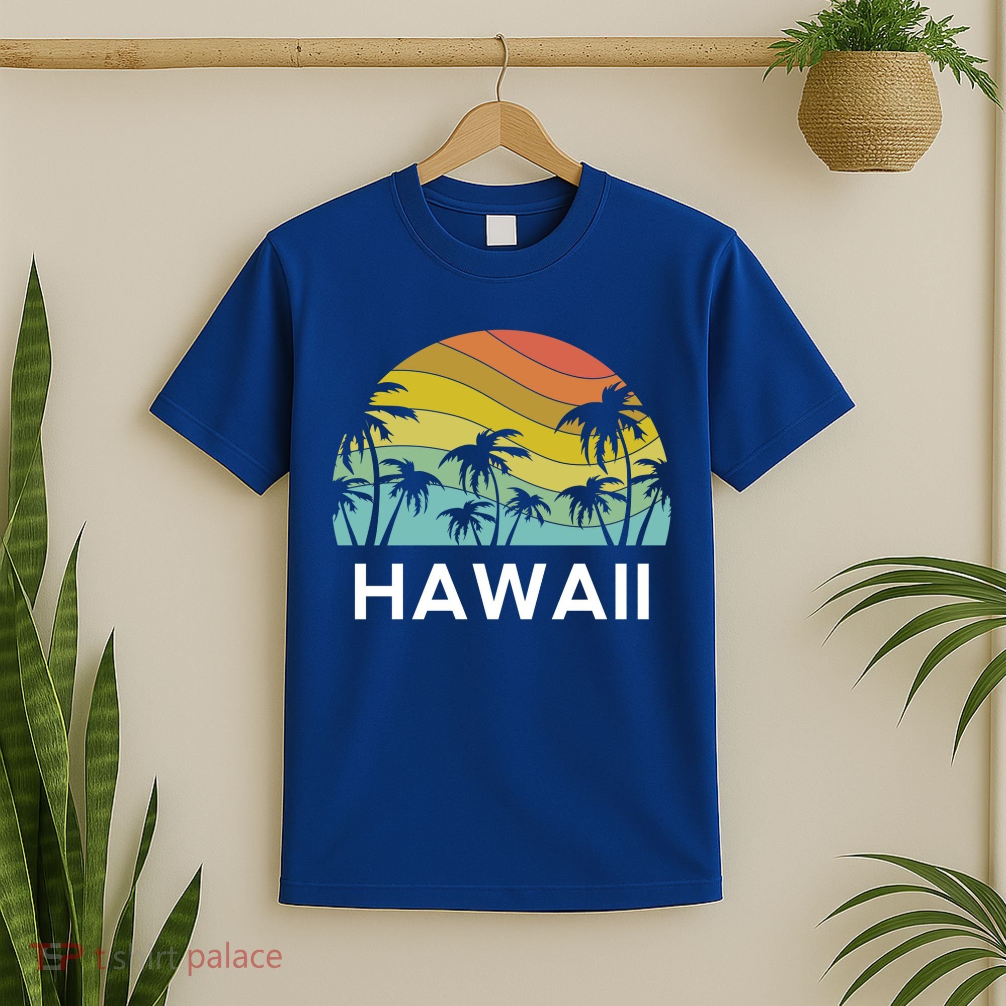Hawaii Beach Maui Retro Hawaiian Surf Big Island Party Aloha Gift T-Shirt