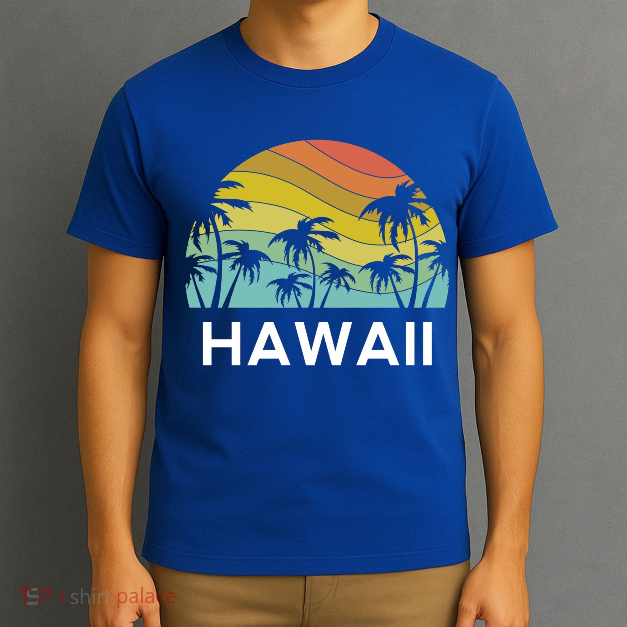 Hawaii Beach Maui Retro Hawaiian Surf Big Island Party Aloha Gift T-Shirt