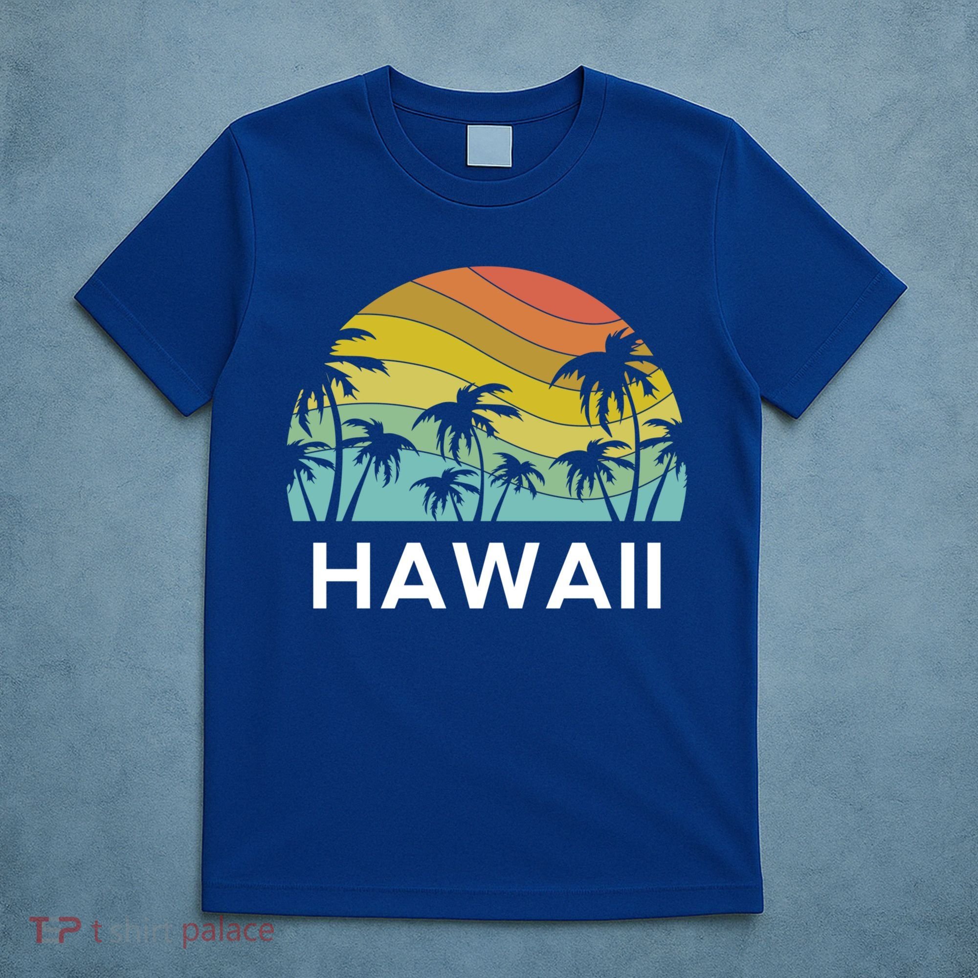 Hawaii Beach Maui Retro Hawaiian Surf Big Island Party Aloha Gift T-Shirt