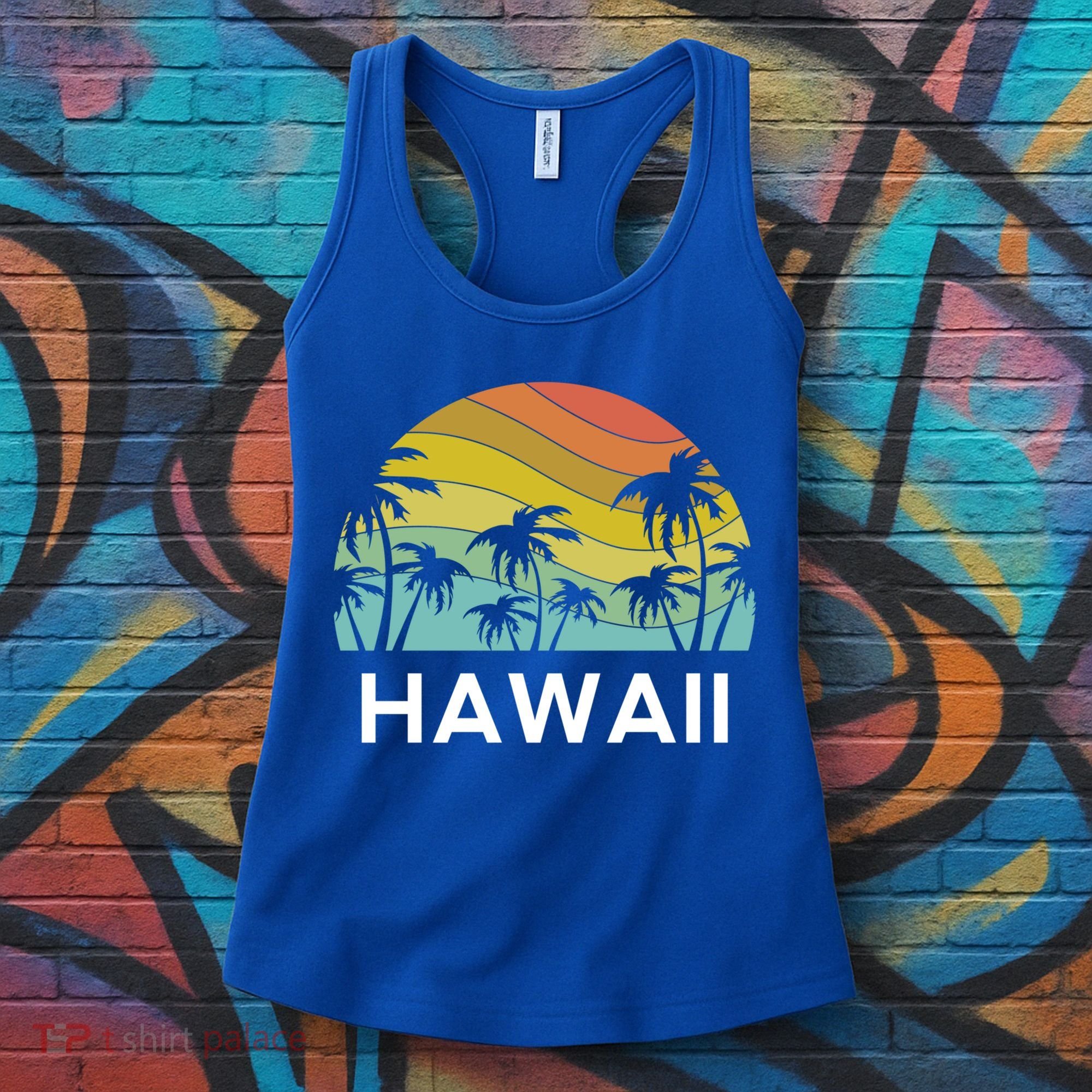 Hawaii Beach Maui Retro Hawaiian Surf Big Island Party Aloha Gift Women's Tank Top