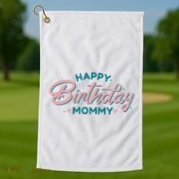Happy Birthday Mommy Cute Gift Golf Towel thumb 1