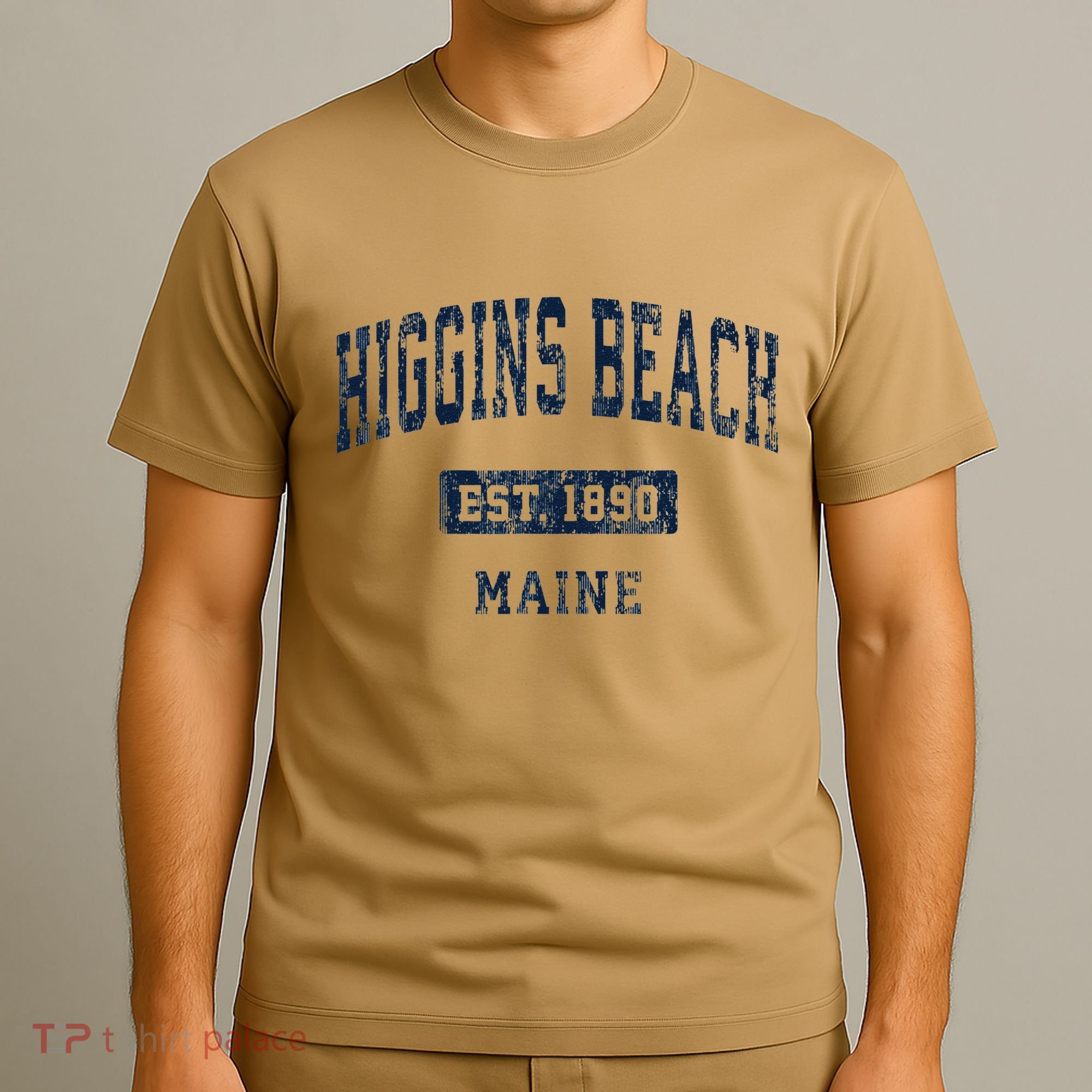 Higgins Beach Maine Me Vintage Established T-Shirt