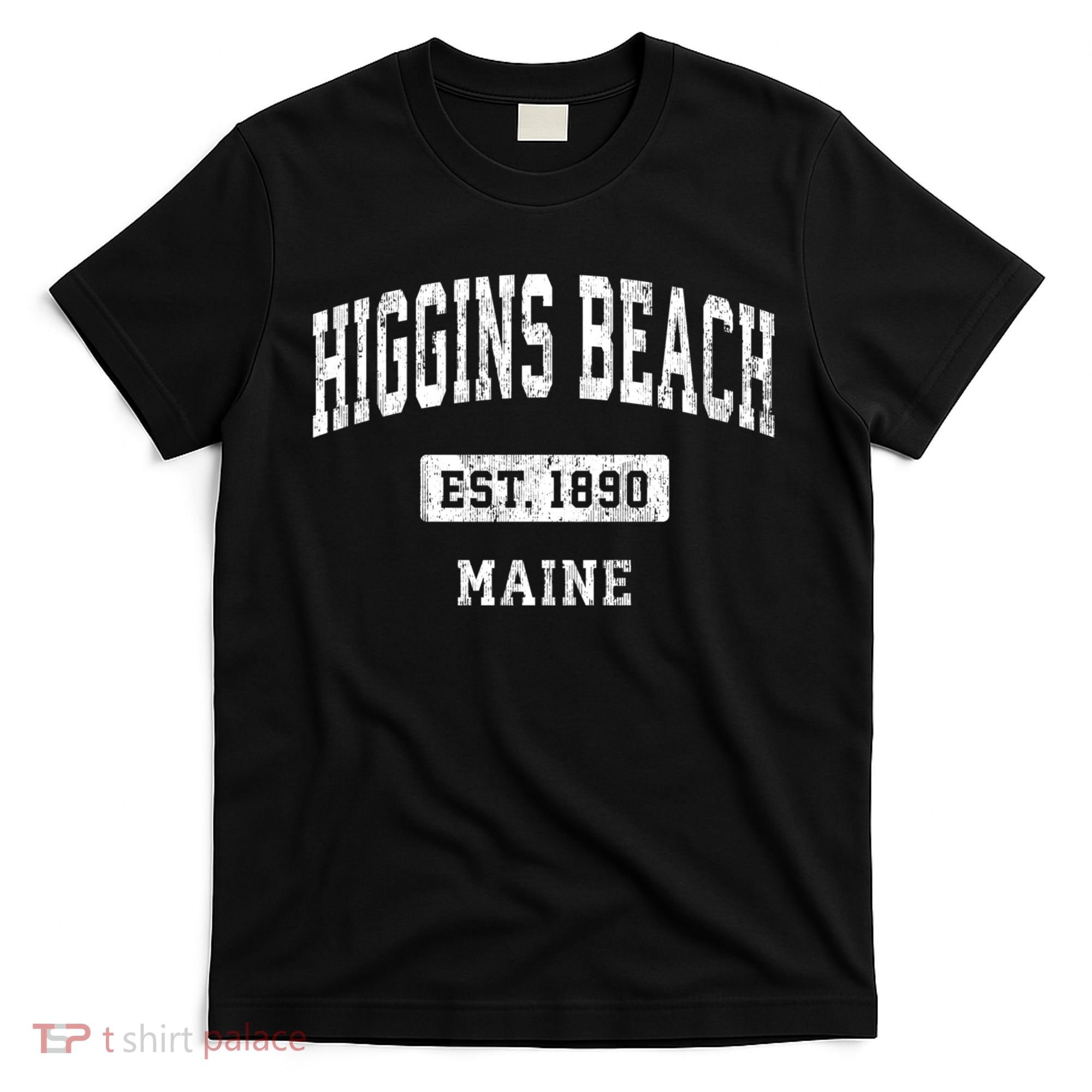 Higgins Beach Maine Me Vintage Sports Established T-Shirt