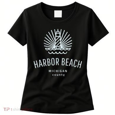 Harbor Beach Michigan Retro Vintage Lighthouse Women's T-Shirt
