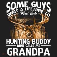Hunting Buddy Mine Calls Me Grandpa Fathers Day Deer Hunter Great Gift Hat thumb 2
