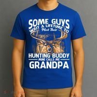 Hunting Buddy Mine Calls Me Grandpa Fathers Day Deer Hunter Great Gift T-Shirt thumb 3
