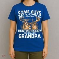 Hunting Buddy Mine Calls Me Grandpa Fathers Day Deer Hunter Great Gift T-Shirt thumb 4