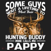 Hunting Buddy Mine Calls Me Pappy Fathers Day Deer Hunter Cool Gift Beanie thumb 2