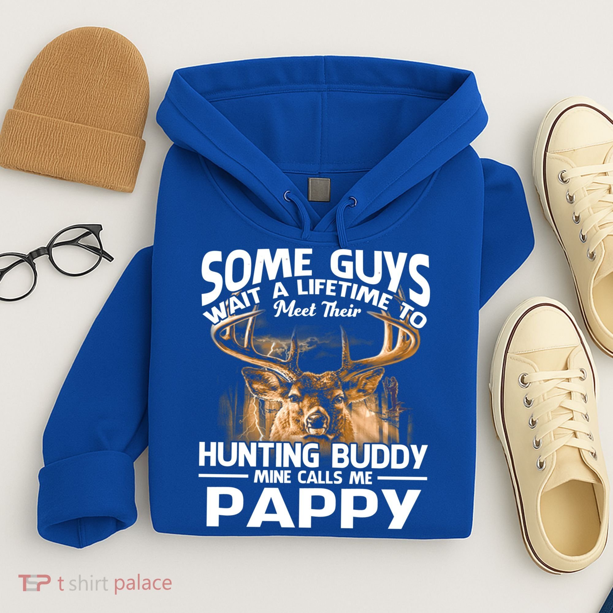 Hunting Buddy Mine Calls Me Pappy Fathers Day Deer Hunter Cool Gift Hoodie
