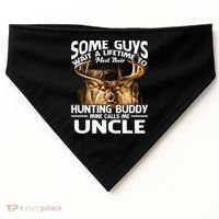 Hunting Buddy Mine Calls Me Uncle Fathers Day Deer Hunter Gift USA-Made Doggie Bandana thumb 0