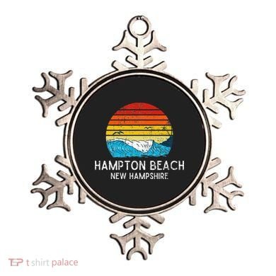 Hampton Beach NH Vintage Beach Ocean Family Vacation Ornament