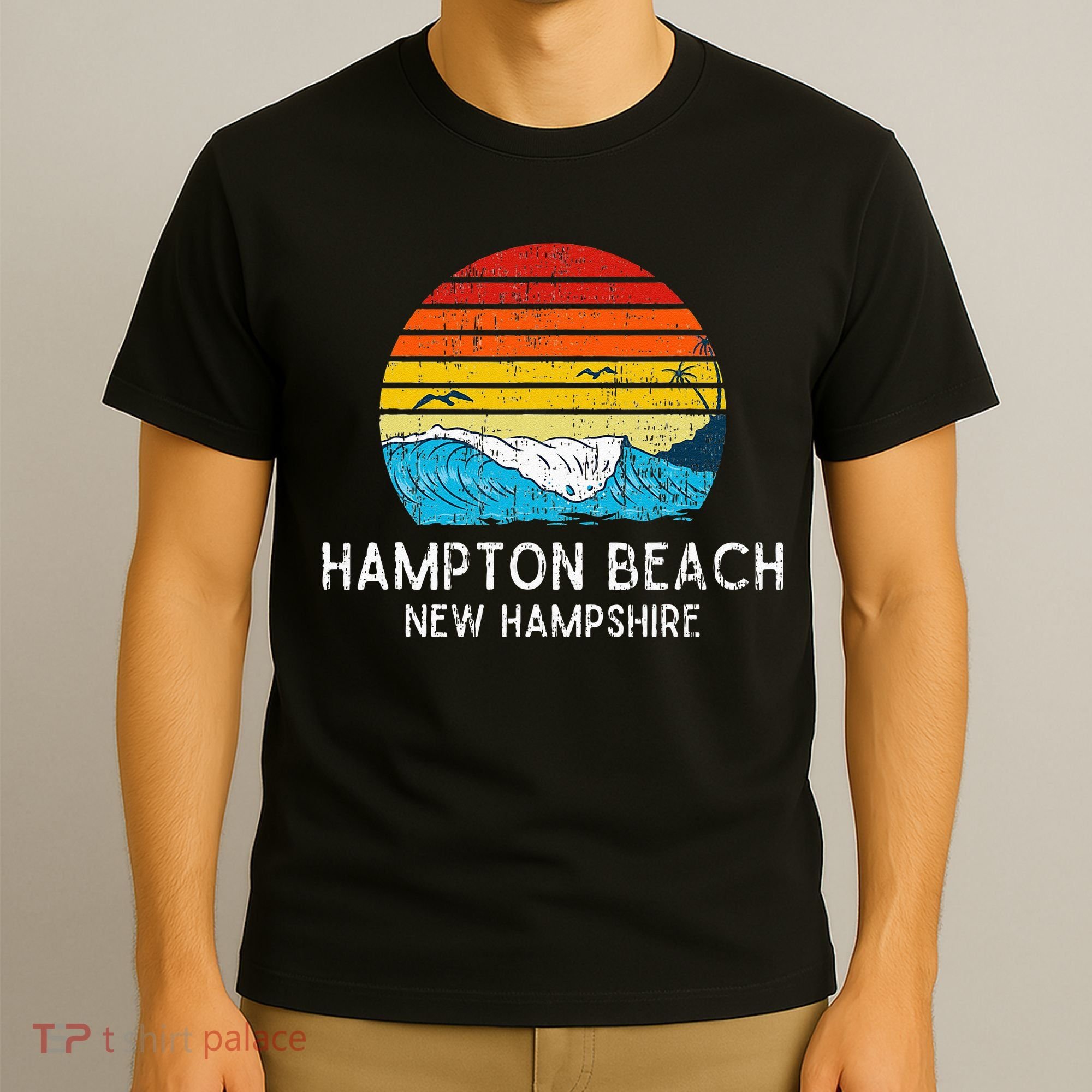 Hampton Beach NH Vintage Beach Ocean Family Vacation T-Shirt
