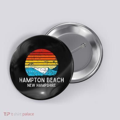 Hampton Beach NH Vintage Beach Ocean Family Vacation Button