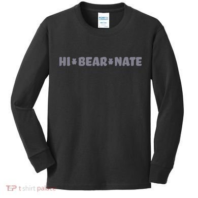 Hi Bear Nate Kids Long Sleeve Shirt