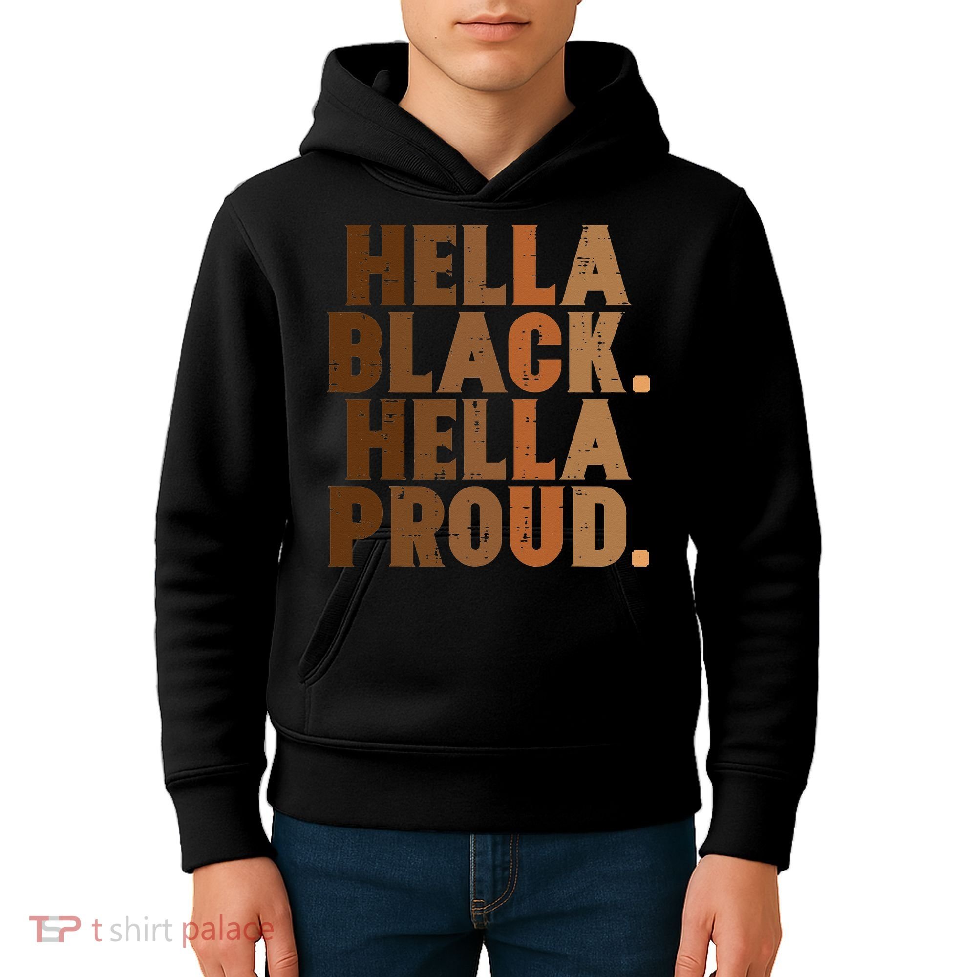 Hella Black Proud History Month African Pride Kids Hoodie