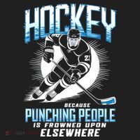Hockey Because Punching People Ice Hockey Elsewhere Gift Tumbler thumb 3