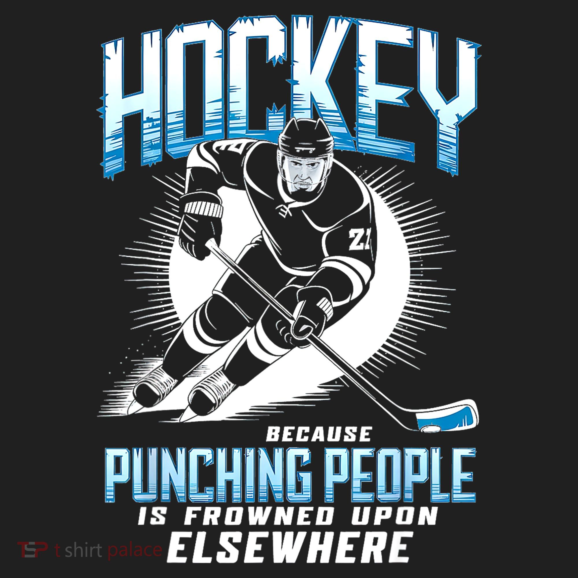 Hockey Because Punching People Ice Hockey Elsewhere Gift Tumbler