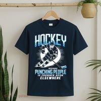 Hockey Because Punching People Ice Hockey Elsewhere Gift T-Shirt thumb 2
