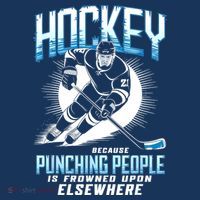 Hockey Because Punching People Ice Hockey Elsewhere Gift Women's Hoodie thumb 2