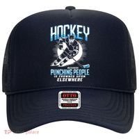 Hockey Because Punching People Ice Hockey Elsewhere Gift Hat thumb 0