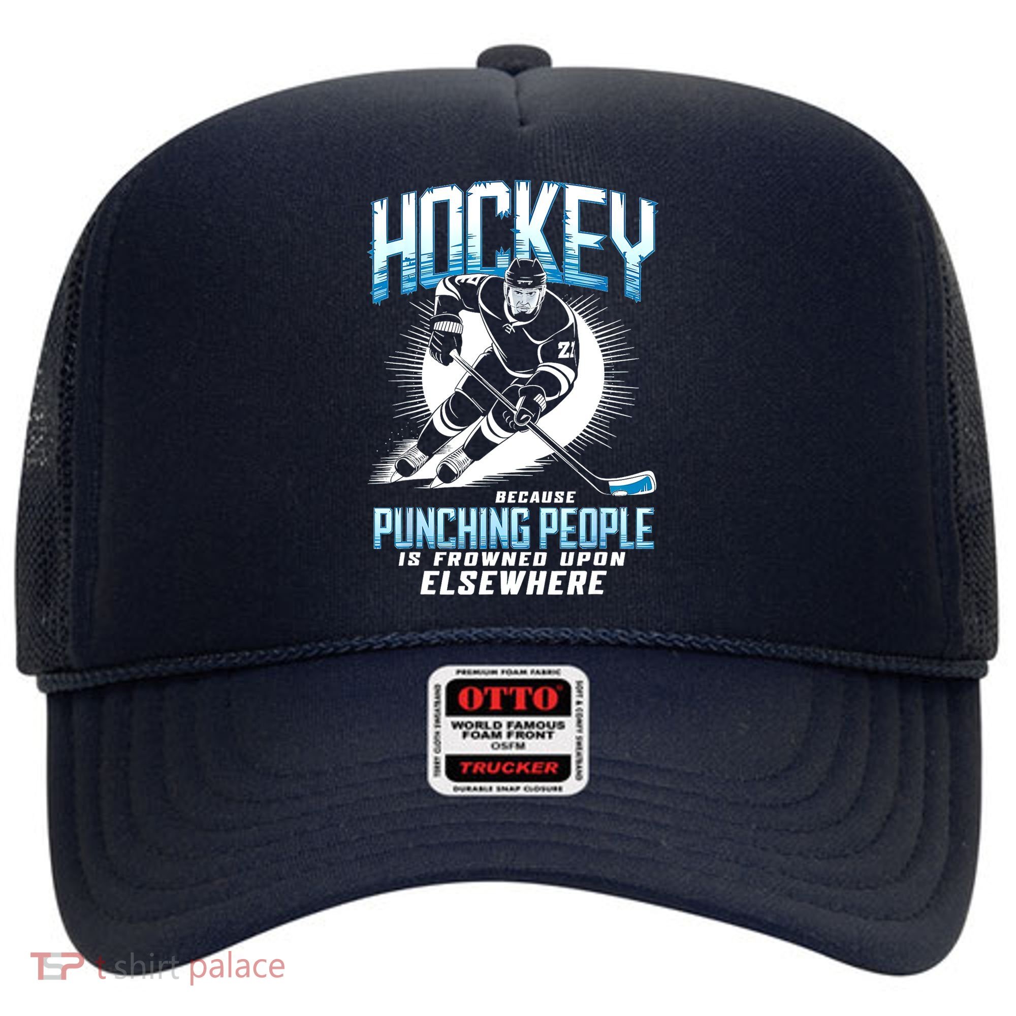 Hockey Because Punching People Ice Hockey Elsewhere Gift Hat