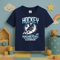 Hockey Because Punching People Ice Hockey Elsewhere Gift Toddler T-Shirt thumb 3