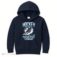 Hockey Because Punching People Ice Hockey Elsewhere Gift Kids Hoodie thumb 0