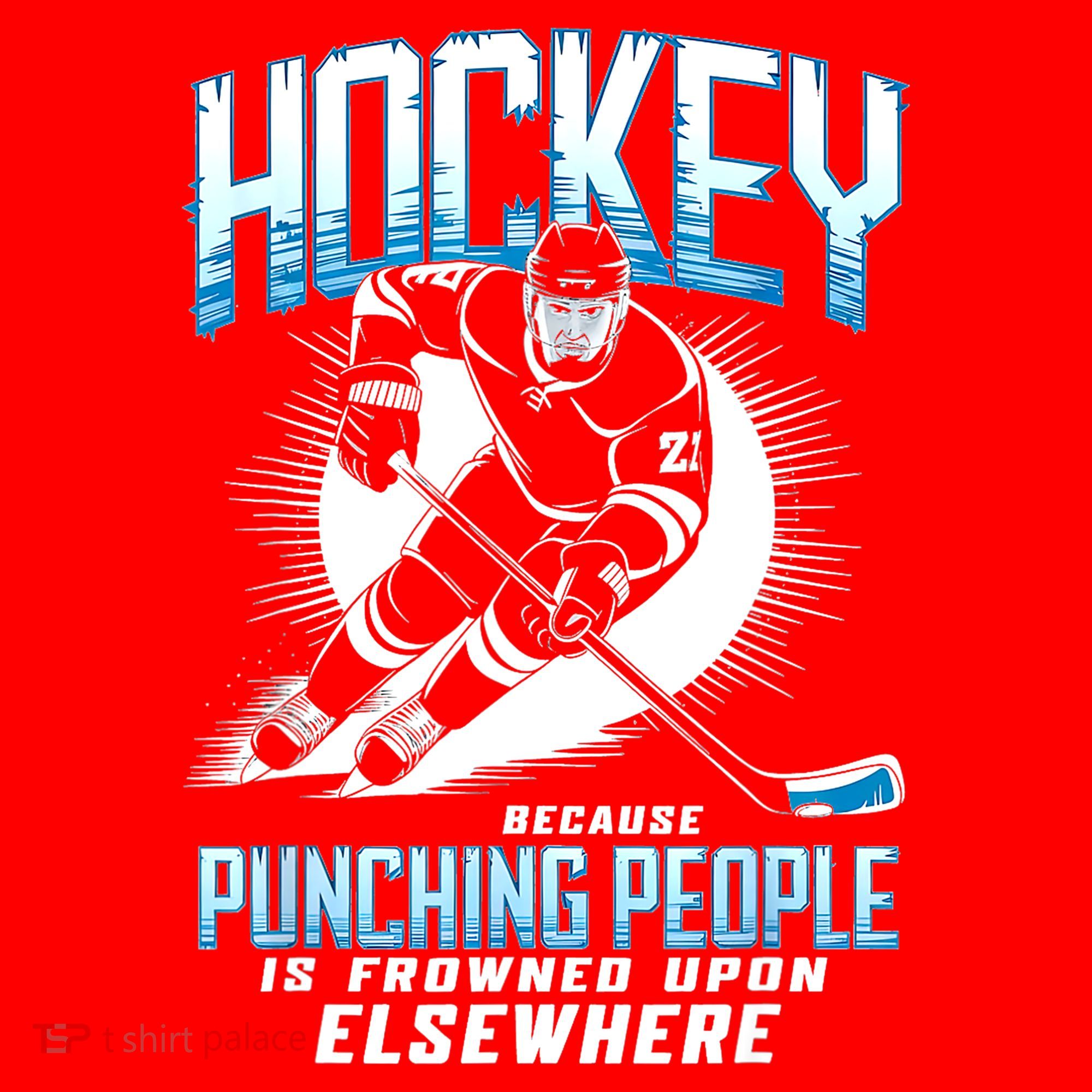 Hockey Because Punching People Ice Hockey Elsewhere Gift Santa Hat