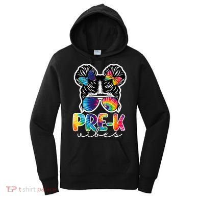 Hair Bun Pre K Vibes Back To School Women's Hoodie