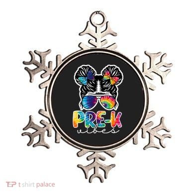 Hair Bun Pre K Vibes Back To School Ornament