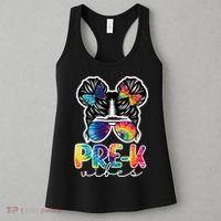 Hair Bun Pre K Vibes Back To School Women's Tank Top thumb 3