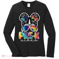 Hair Bun Pre K Vibes Back To School Women's Long Sleeve Shirt thumb 0